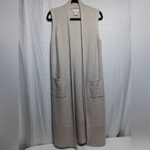 Rachel Zoe 💯 2ply Cashmere Maxi Sweater Vest. Size M
